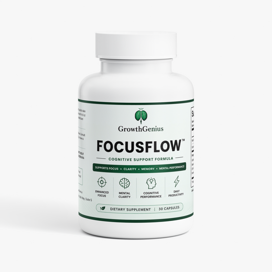 FocusFlow cognitive support bottle front view
