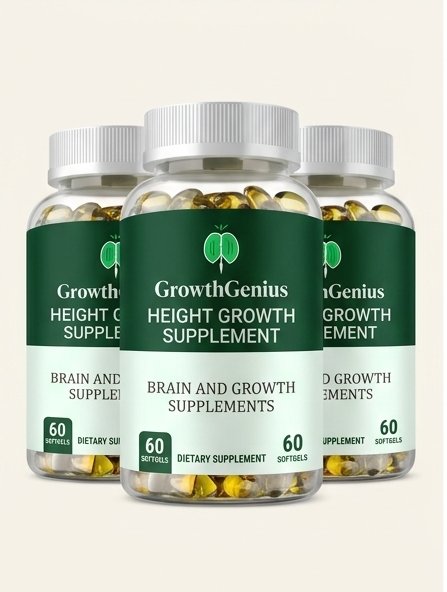 GrowthGenius Calcium + L-Arginine + Zinc – Natural Bone & Joint Support