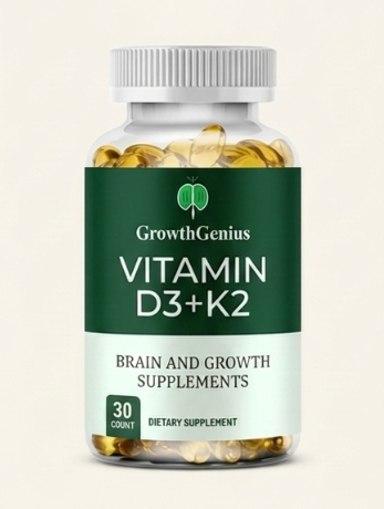 Vitamin D3+K2+B12 Supplement with Glucosamine Chondroitin - Calcium Support for Bone & Joint Health (30-120 Capsules)