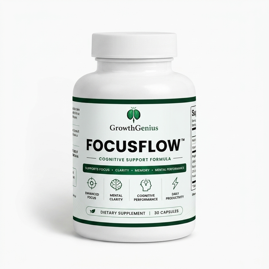 GrowthGenius FocusFlow™ Mental Clarity • Focus • Cognitive Performance